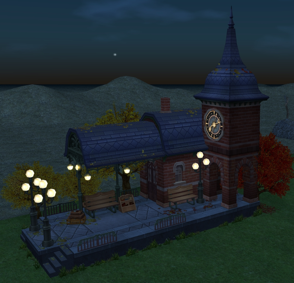 How Homestead Autumn Train Station appears at night