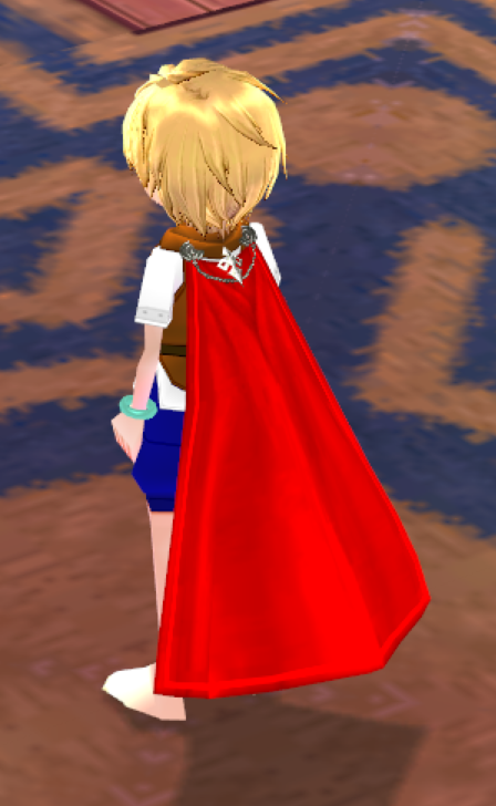 Equipped Halloween Trinket Cape viewed from an angle