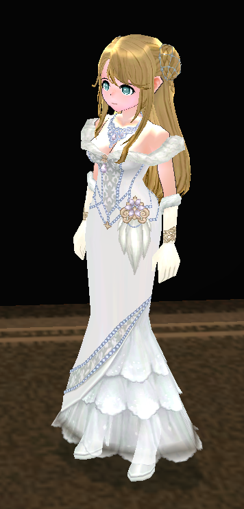 Equipped Female Winter Royal Set viewed from an angle