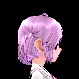 Equipped Natural Short Twin Tail Wig (F) viewed from the side