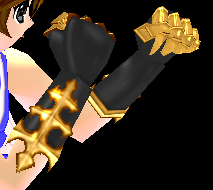 Equipped Abaddon Sovereign Gloves (F) viewed from an angle