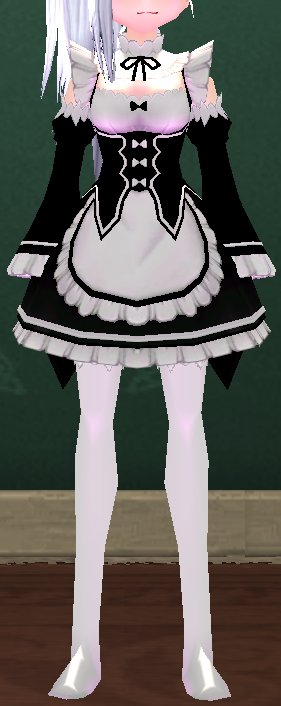 Equipped House Roswaal Maid Outfit (F) (Default) viewed from the front