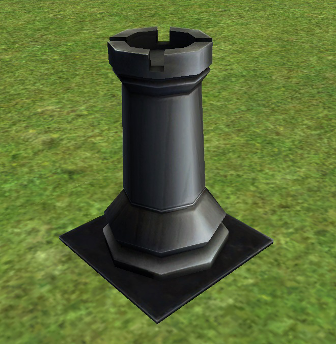 Building preview of Homestead Chess Piece - Black Rook and Black Square