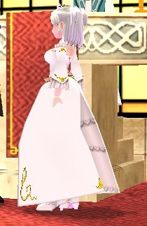 Equipped Human Wedding Dress viewed from the side