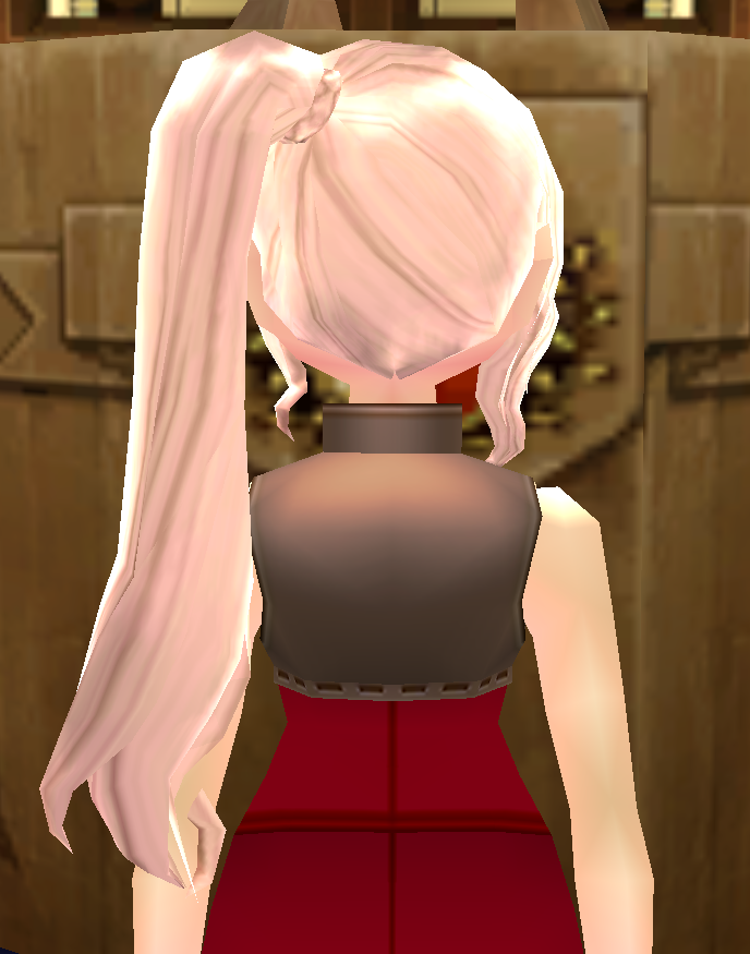 Equipped Romantic Rose Wig (F) viewed from the back