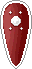 Inventory icon of Kite Shield (Red Shield, White Rim)