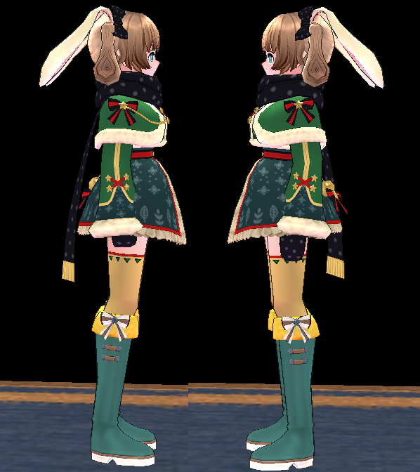 Equipped Female Winter Fairy Set viewed from the side