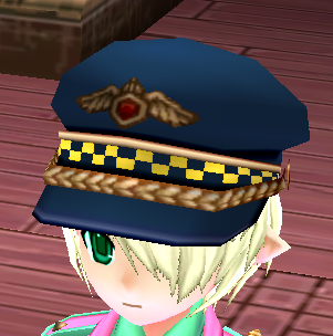 Equipped Police Officer Hat (F) viewed from an angle
