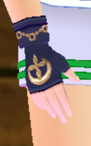 Equipped Royal Mage Gloves (M) viewed from the side