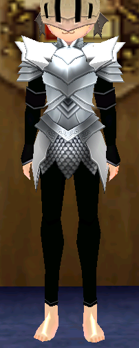 Equipped Male Dustin Silver Knight Armor viewed from the front