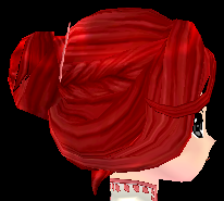 Equipped Tulip Wig and Hair Ornament (F) viewed from the side