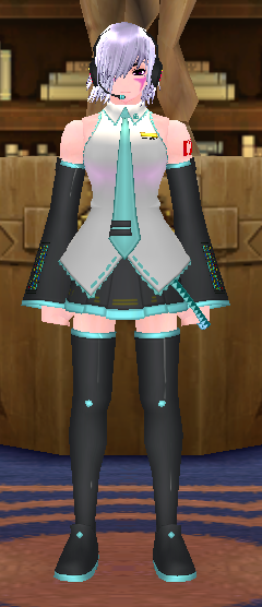 Equipped Giant Hatsune Miku Set viewed from the front