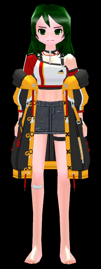 Equipped Heavy Jacket Short Outfit (F) viewed from the front