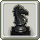 Homestead Chess Piece - Black Knight and Black Square