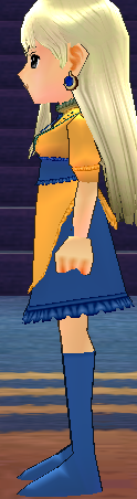 Equipped Ailionoa's Cute Ruffled Skirt viewed from the side