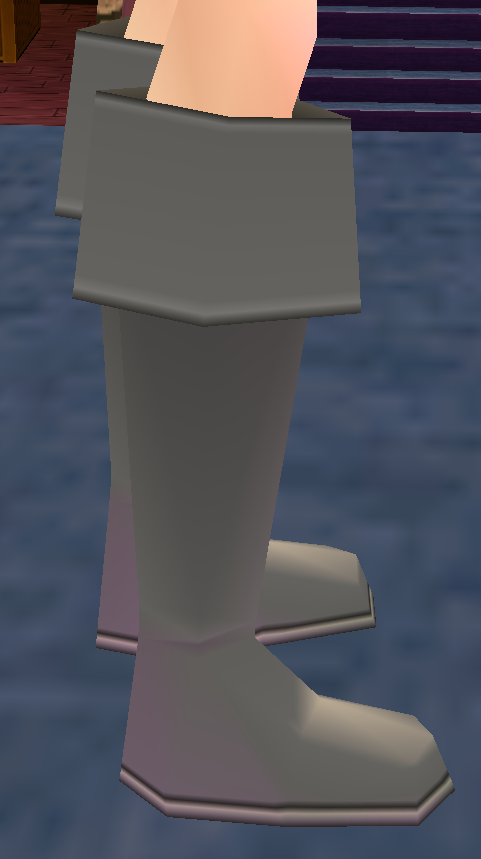 Equipped Pirate Captain Boots viewed from the side