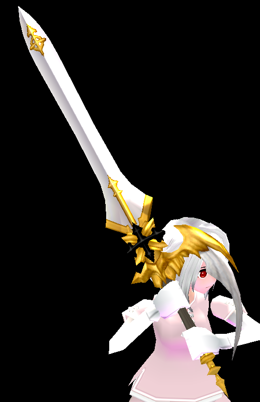Equipped Saint Guardian's Two-Handed Sword