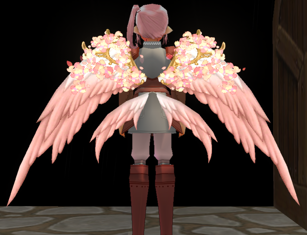 Equipped Full Bloom Yggdrasil Wings viewed from the back