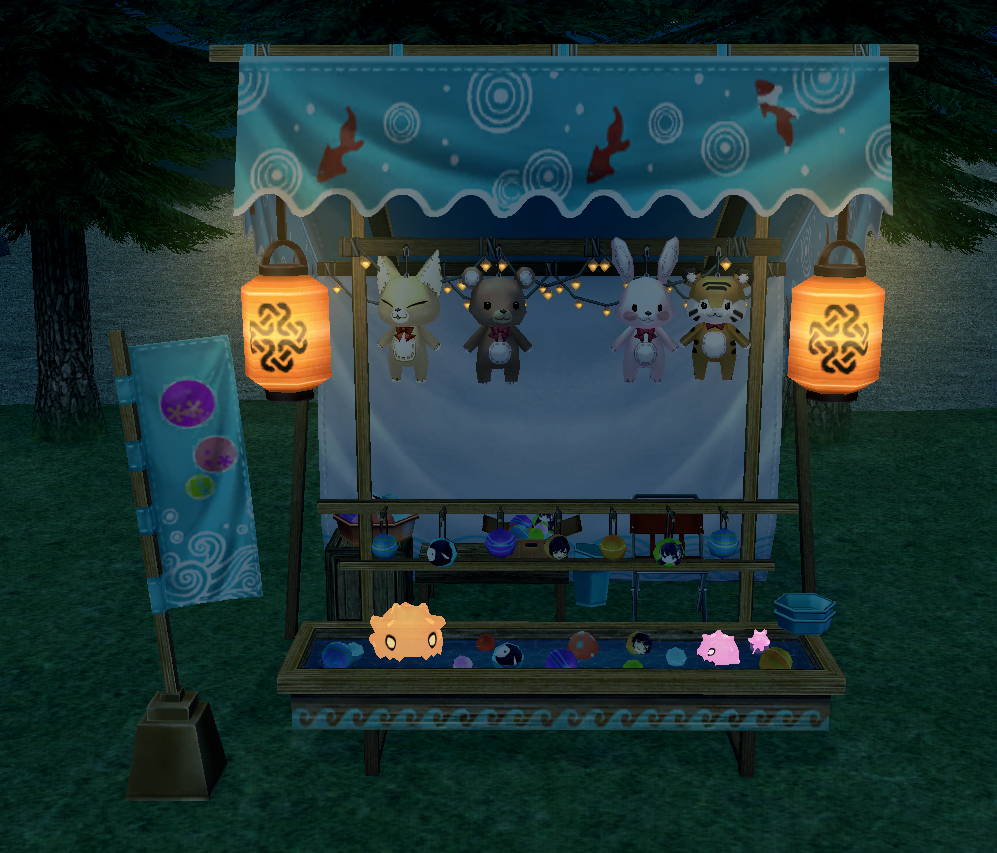 How Homestead Matsuri Stand appears at night
