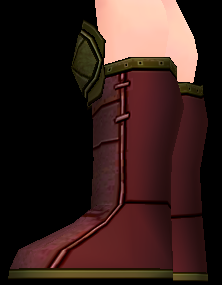 Equipped Tara Infantry Boots (Giant M) viewed from the side