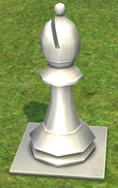 Building preview of Homestead Chess Piece - White Bishop and White Square
