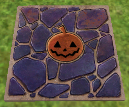 Building preview of Homestead Halloween Pumpkin Flagstone (Whole)