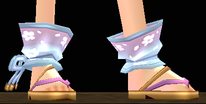 Equipped Ninja Anju's Shoes viewed from an angle