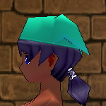 Equipped A Succubus hat for the Valentine's Day Event. viewed from the side