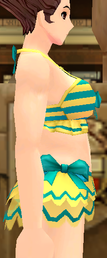 Equipped Giant Striped Swimsuit (F) viewed from the side