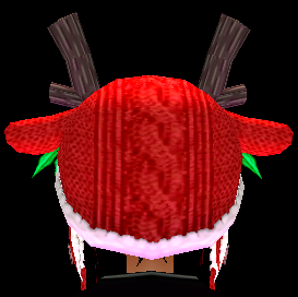 Equipped Rudolph Hat (Default) viewed from the back