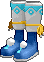 Icon of Arctic Fox Blue Snowflake Fur Boots