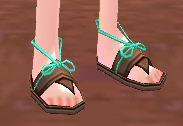 Equipped Pinkie Shoes viewed from an angle