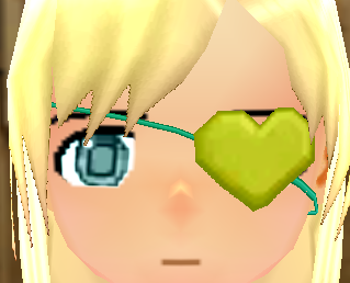 Equipped Heart Eyepatch viewed from the front