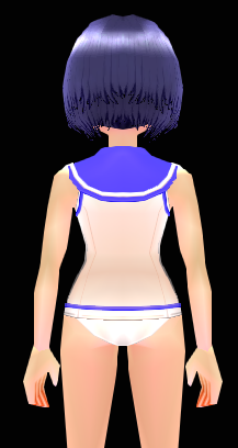 Equipped Sheer Sailor One-Piece viewed from the back