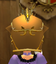 Equipped Chinese Dragon Helm (Elf) viewed from the back