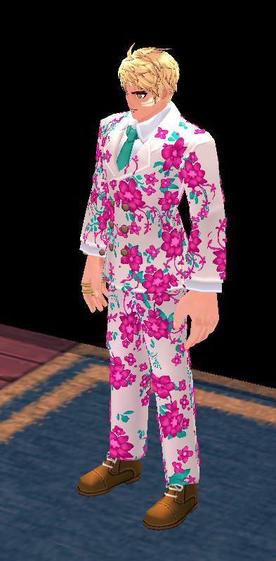 Equipped GiantMale Floral Regalia Set viewed from an angle