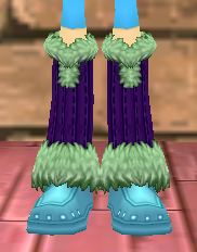 Equipped Premium Elf Winter Fur Boots viewed from the front