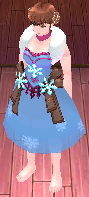 Equipped Giant Snowflake Dress viewed from an angle