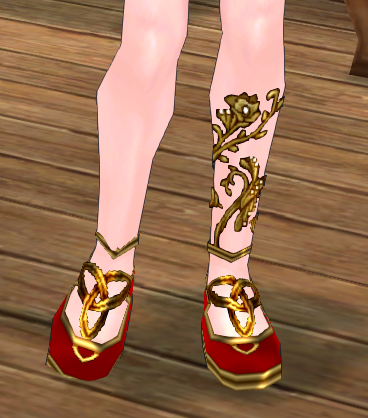 Equipped Winter Princess Boots viewed from the front