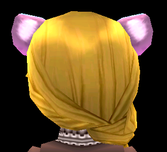 Equipped Tiger Ear Headband viewed from the back