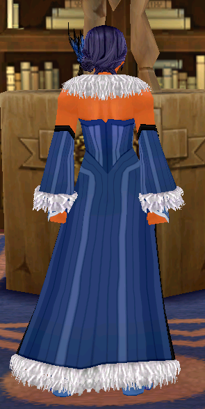 Equipped Fur-trimmed Dress viewed from the back