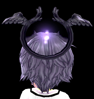 Equipped Dark Angelic Halo viewed from the back