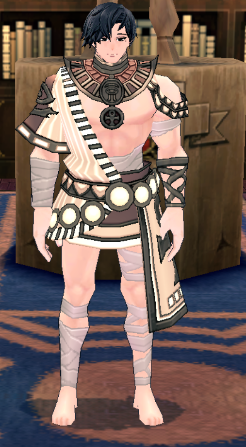 Equipped Giant Desert Warrior Outfit (M) (Dyed) viewed from the front