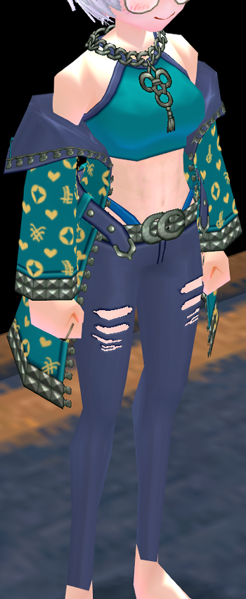 Equipped Musician Crop Top Outfit (F) viewed from an angle