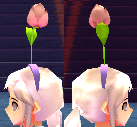 Equipped Tulip Headband viewed from the side