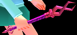 Equipped Crystal Lightning Wand