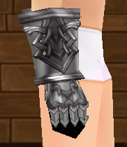 Equipped Talvish's Gauntlets (Dyed) viewed from the side