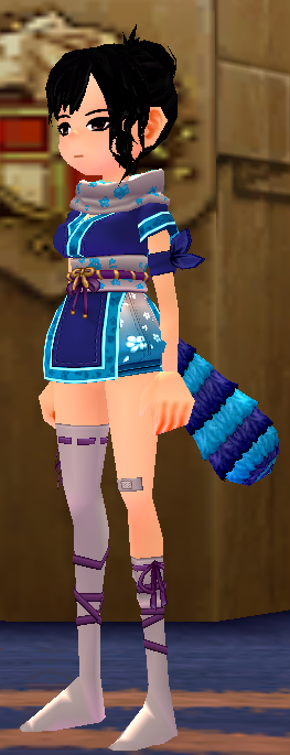 Equipped Ninja Anju's Outfit viewed from an angle
