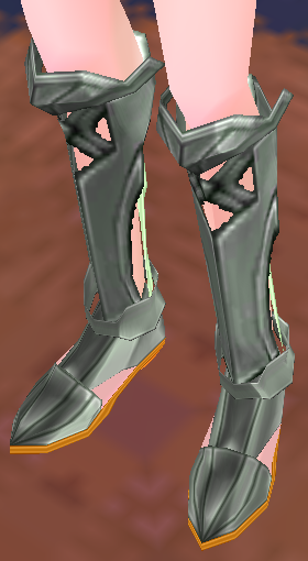 Equipped Fallen Fairy Boots (F) viewed from an angle