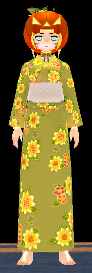 Equipped Yukata (F, Patterned) viewed from the front